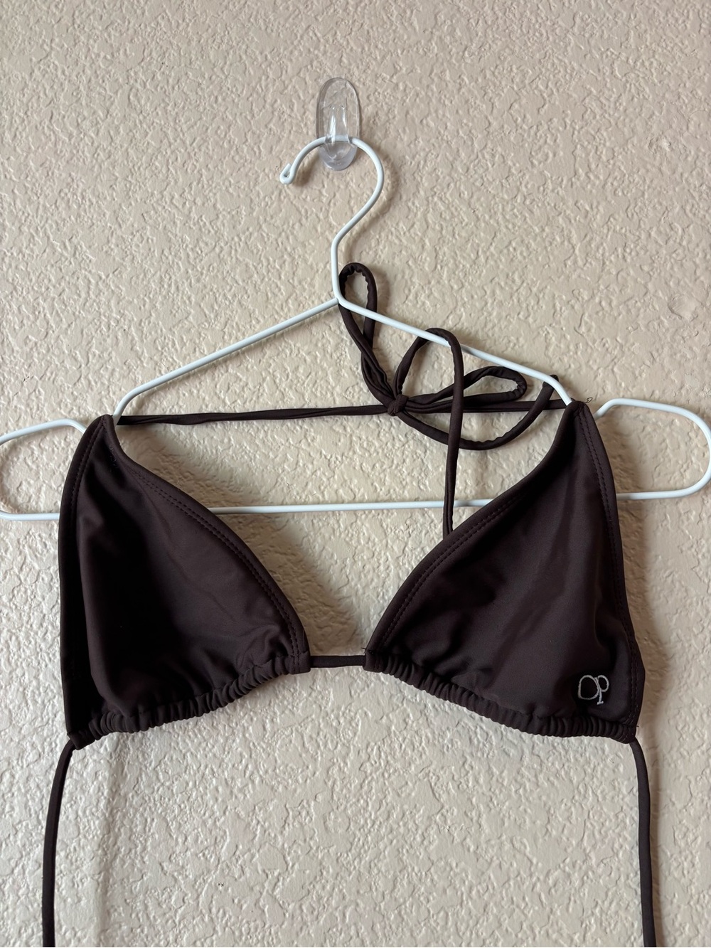 OP Women’s Chocolate Brown Triangle Bikini Top